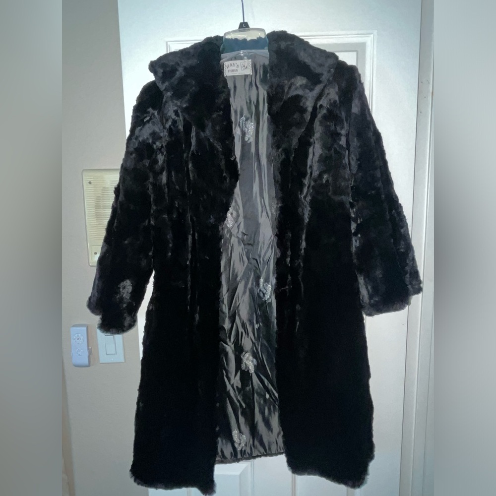 Vintage sheared beaver coat, 3/4 length